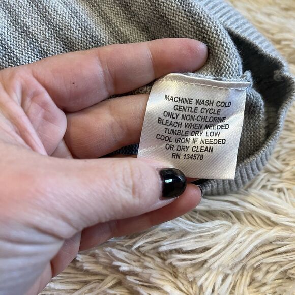 Vineyard Vines Hamilton Quarter Zip Sweater Mens Sz S Gray Cotton Knit Preppy - Picture 7 of 9